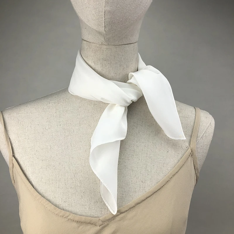 Ascot Neck Scarf - Yeni Kadın ipek eşarp Kare Boyun