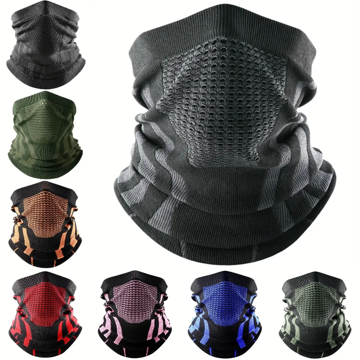 Neck Warmer Tube - Renkler Kış Nefes Rahat Termal Örme