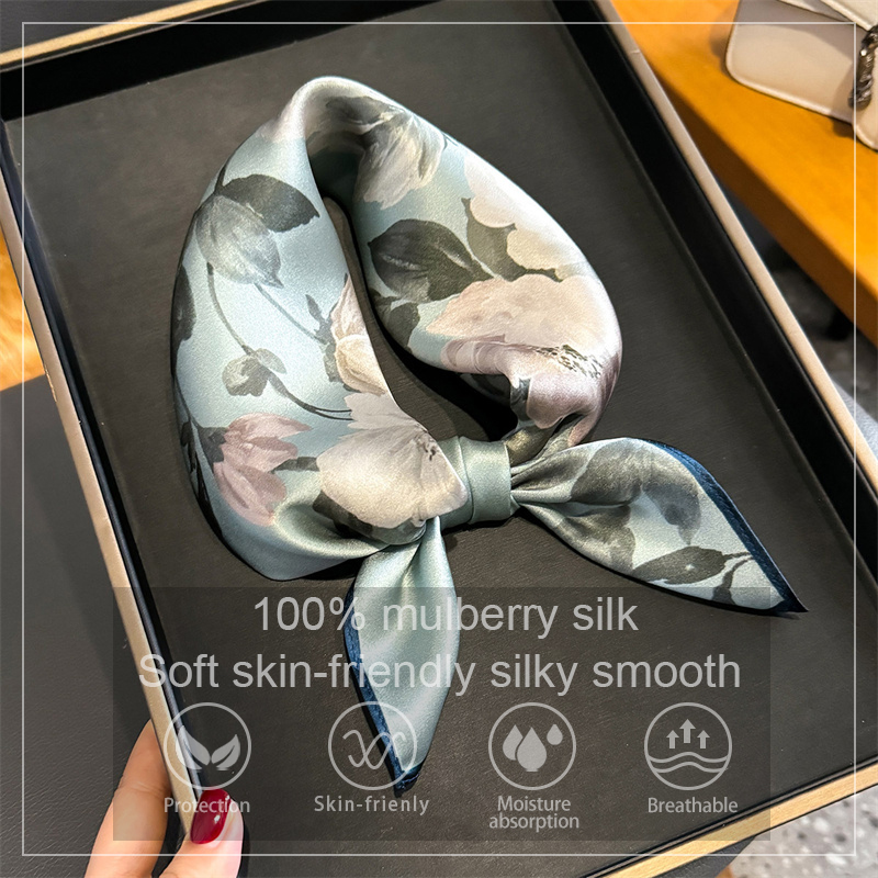 Scarf Silk Square - 100% ipek eşarp Bandana Kadın Kare