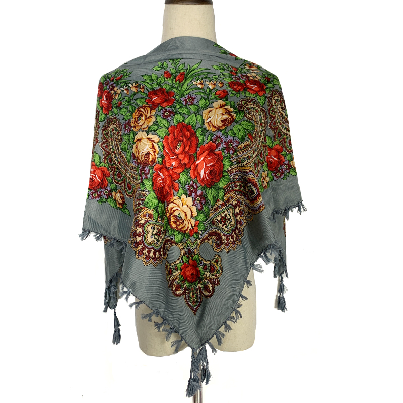 Bandana Cotton - 90*90 cm WomenRus Çiçek Kare Eşarp