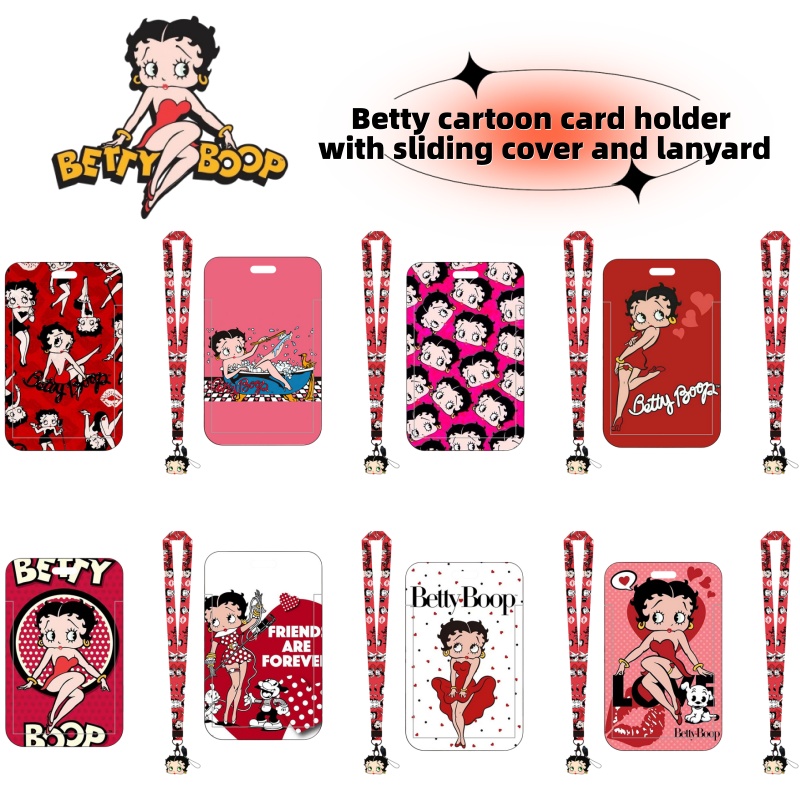 Lanyard Badge Holder - Betty Boop serisi anime otobüs kartı