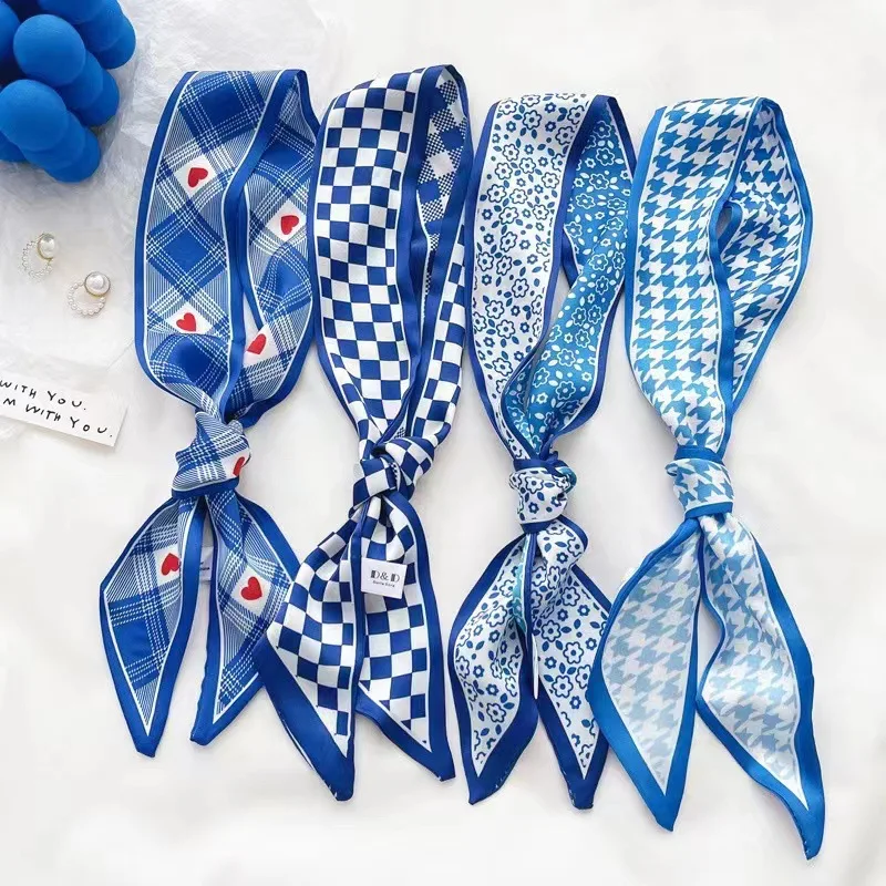 Bandana Cotton - Klein mavi ipek eşarp Kadınlar için