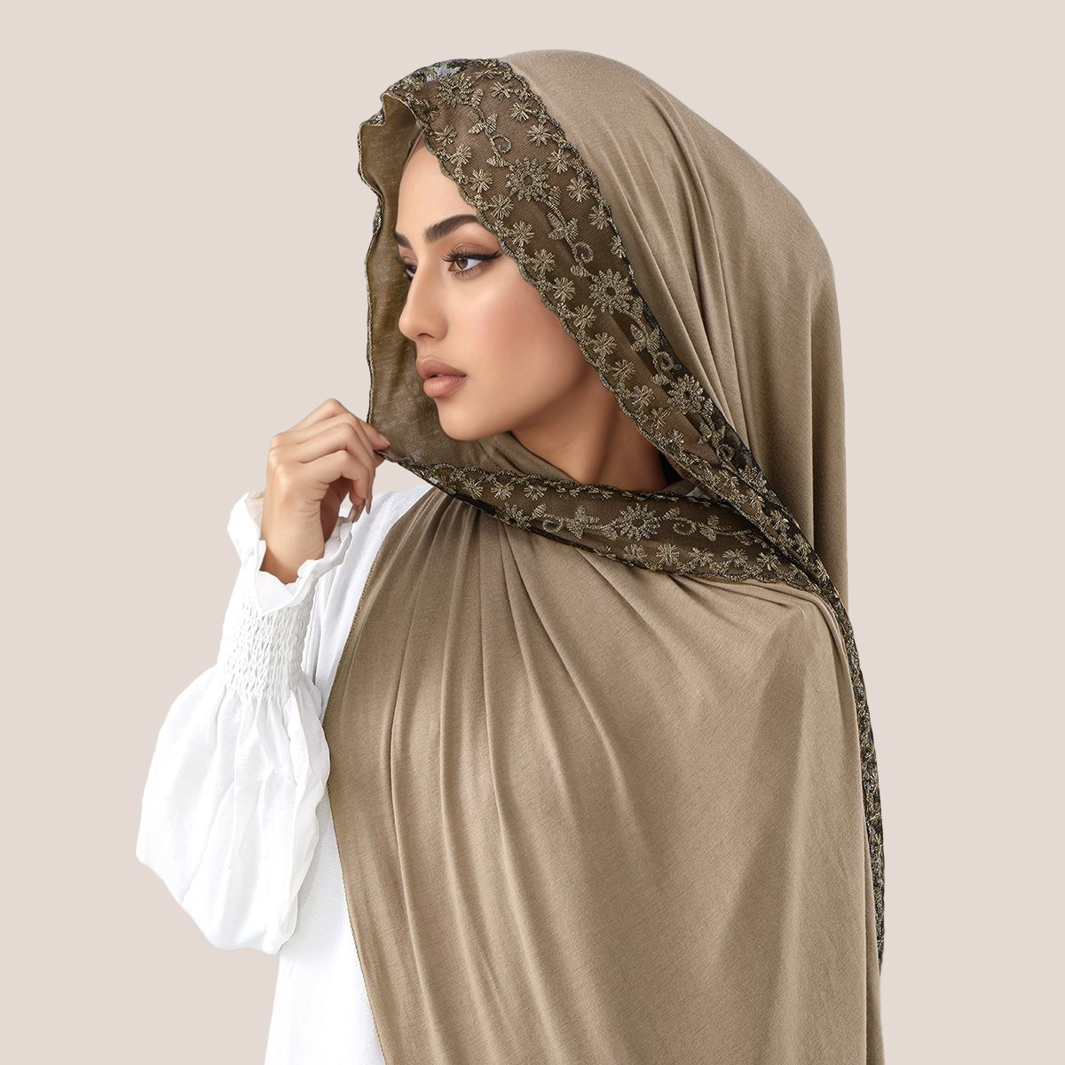 Dantel İşlemeli Pamuklu Jersey - Head Wrap Turban incelemesi ve fiyatı