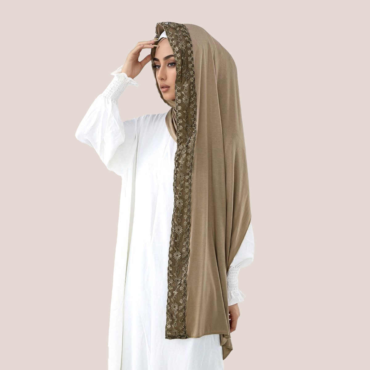 Dantel İşlemeli Pamuklu Jersey - Head Wrap Turban incelemesi ve fiyatı