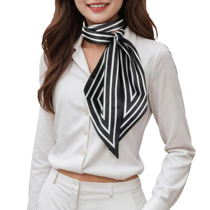 Moda Çizgili Saç Şerit Eşarp K - Silk Tie Striped incelemesi ve fiyatı