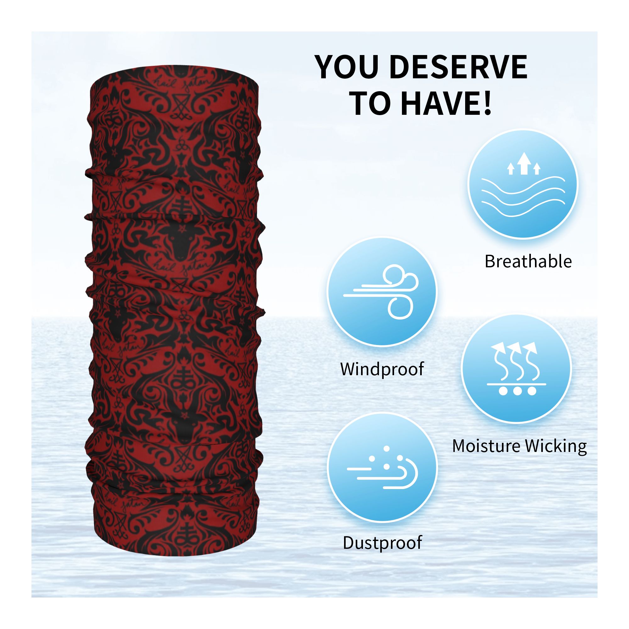 Baphomet Şam Desenli Şeytan Ka - Neck Warmer Tube incelemesi ve fiyatı