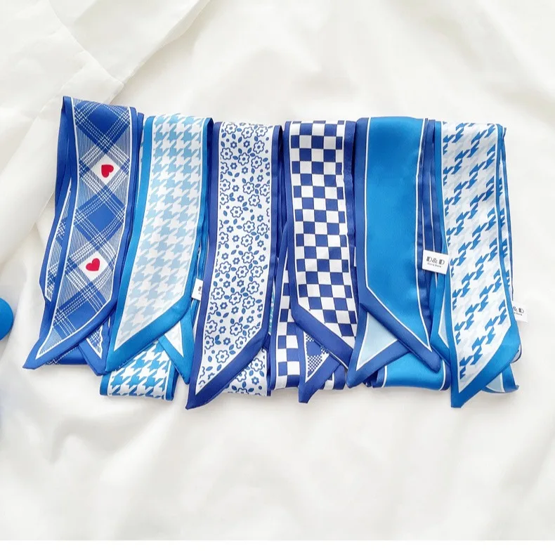 Klein mavi ipek eşarp Kadınlar - Bandana Cotton incelemesi ve fiyatı