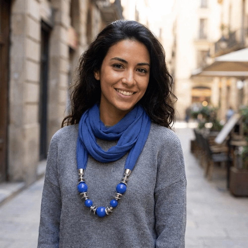 Şifon Eşarp Kolye Boncuklu Etn - Infinity Scarf Knit incelemesi ve fiyatı